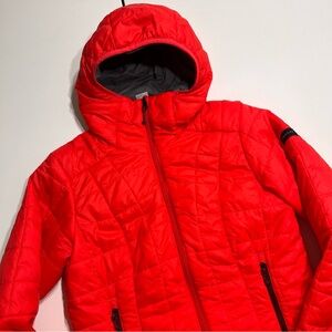 Decathlon Forclaz Women's MT100 Down Puffer Jacket Red Medium